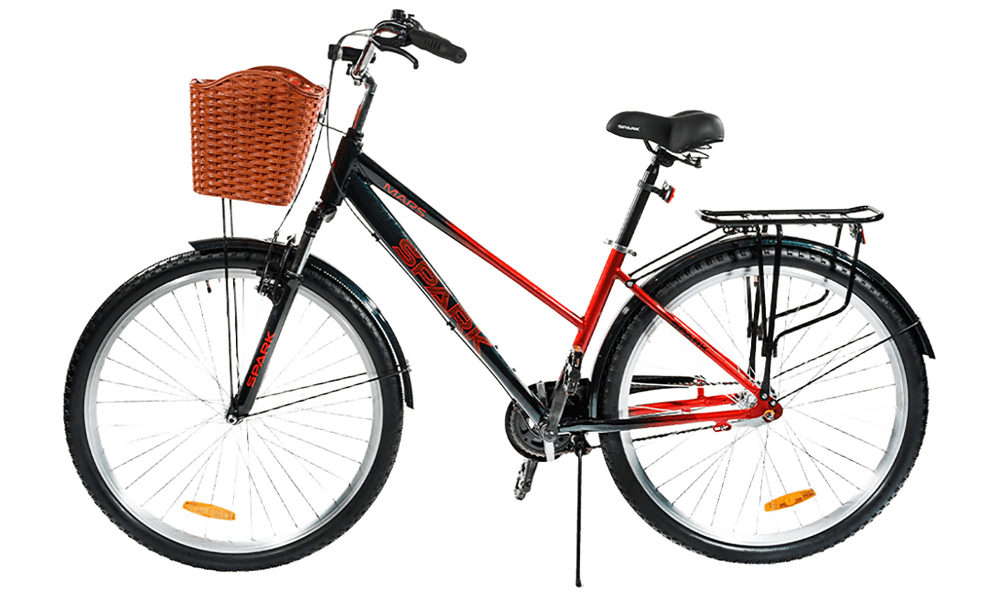 Велосипед SPARK PLANET-3 MARS 28", размер M, рама 17", год 2025, черно-красный 2