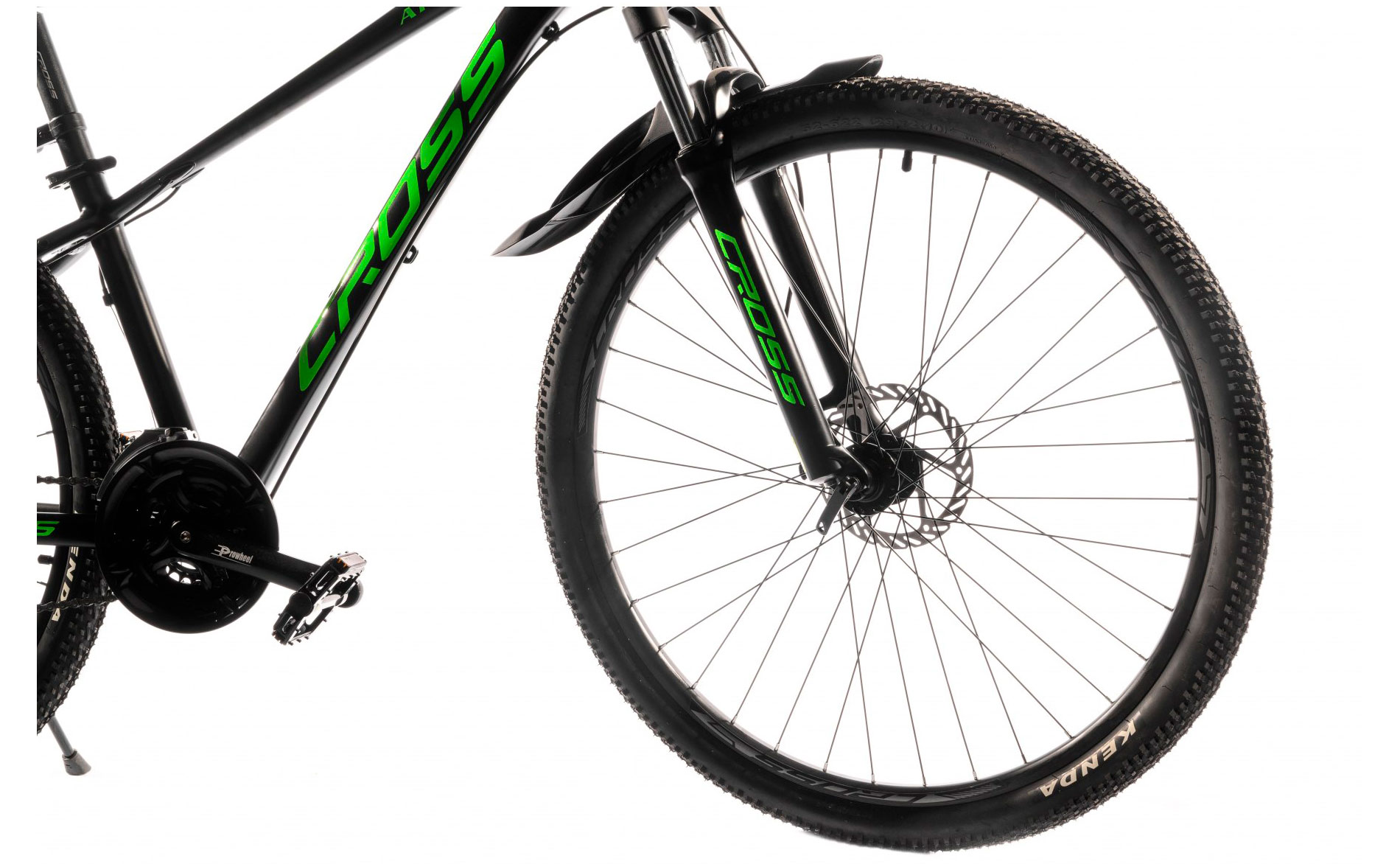 Фотография Велосипед Cross Atlant 29" размер S рама 15 2022 Чёрный-Зелёный 4