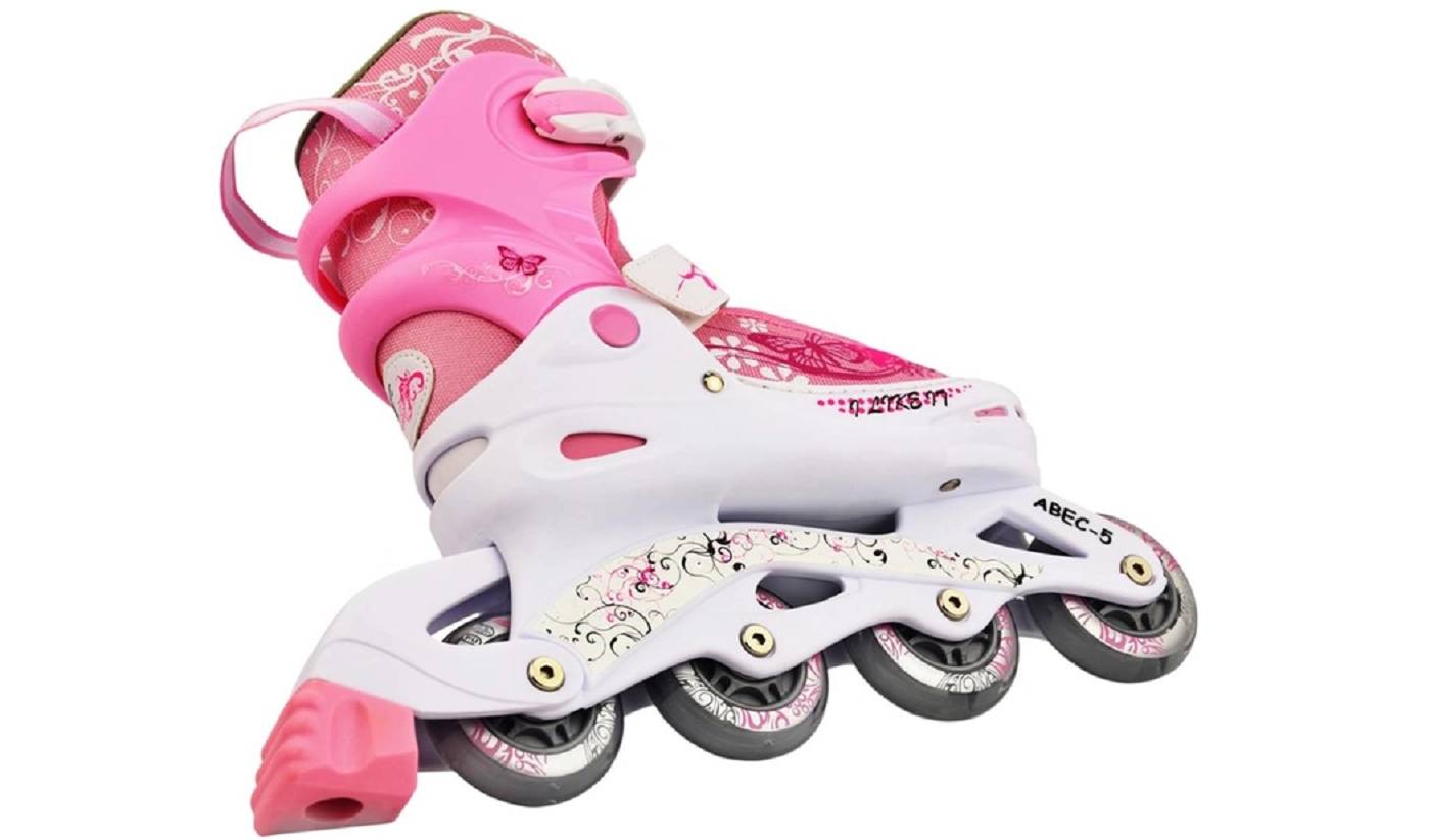 Роликовые коньки Action PINKY размер 34-37 Pink с комплектом защиты 7