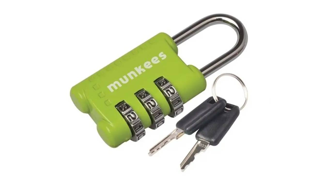 Брелок-замок Munkees 3604 Combi Lock 1 lime 2