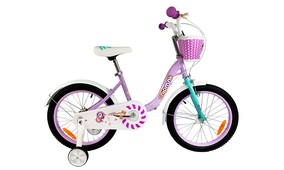 Фотографія Велосипед RoyalBaby Chipmunk MM Girls 14" 2019 Фіолетовий