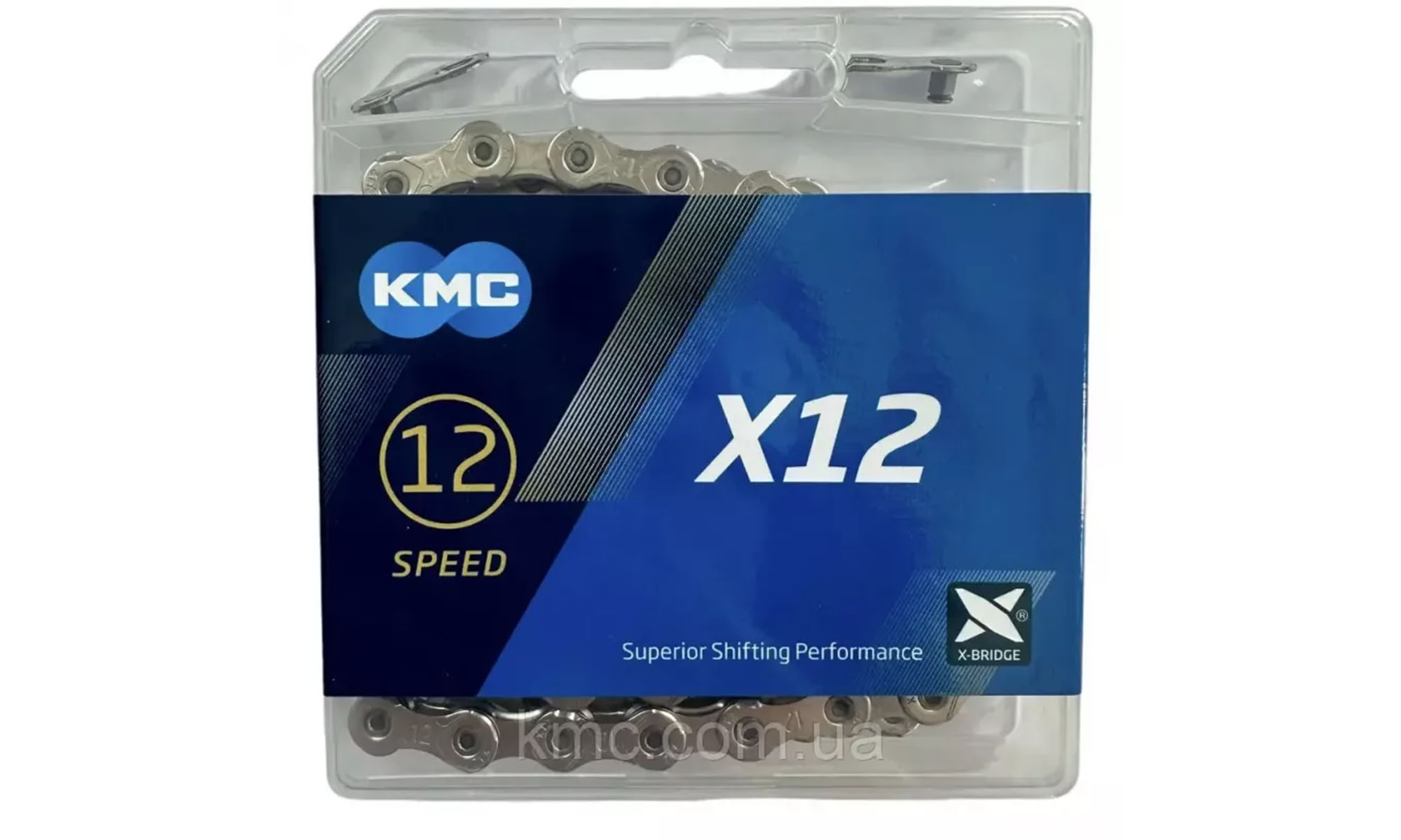 Ланцюг KMC X12 NPNP Waxed Chain, 126 лан. 1/2"x11/128, silver/silver 3