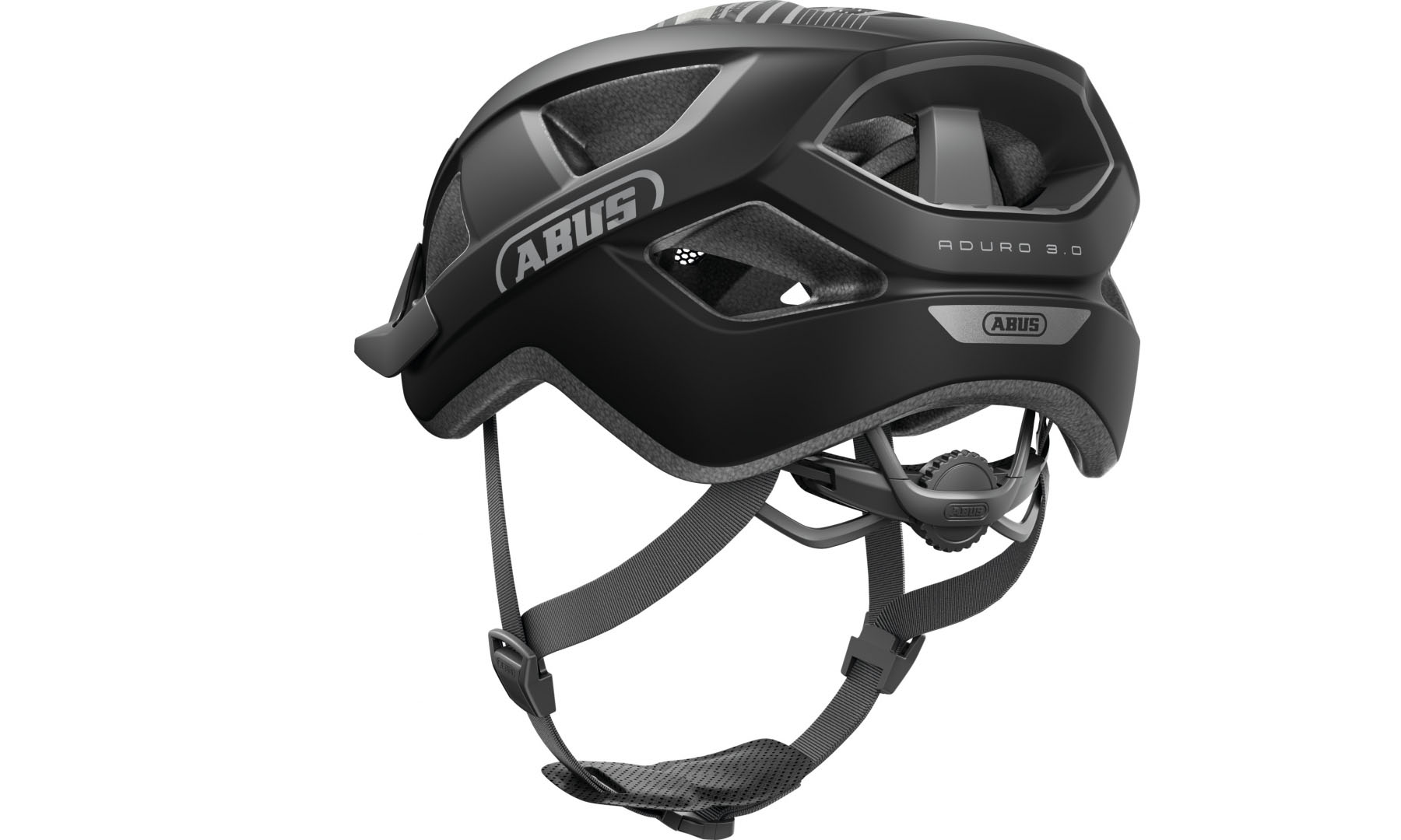 Велошлем ABUS ADURO 3.0 race black, размер M (52-58 см), черный 3