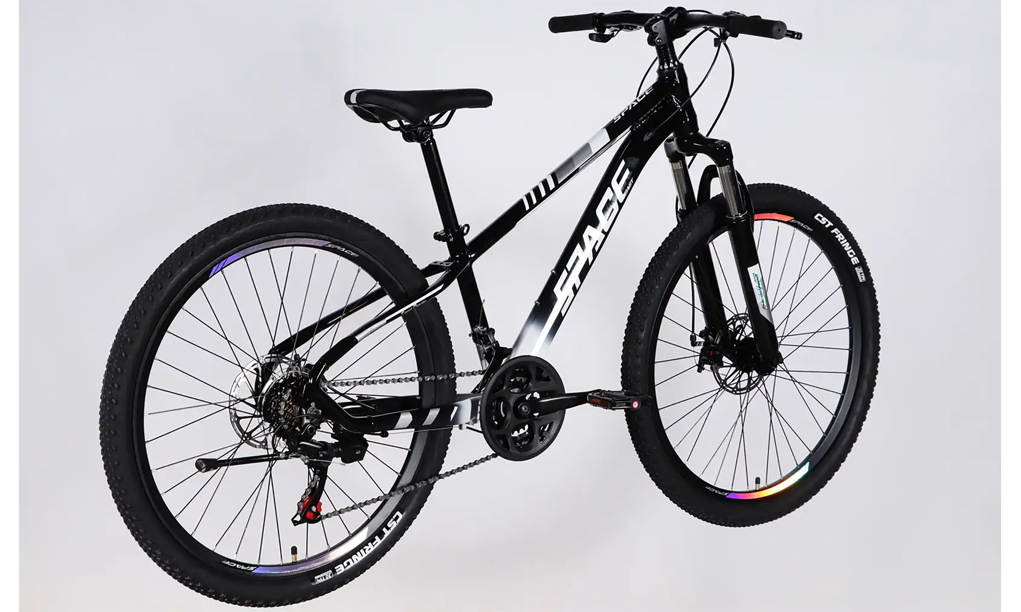 Велосипед SPACE MERCURY DD FR, 26", размер XS рама-13", год 2026, черно-белый 3 Велосипед SPACE MERCURY DD FR, 26", размер XS рама-13", год 2026, черно-белый 3