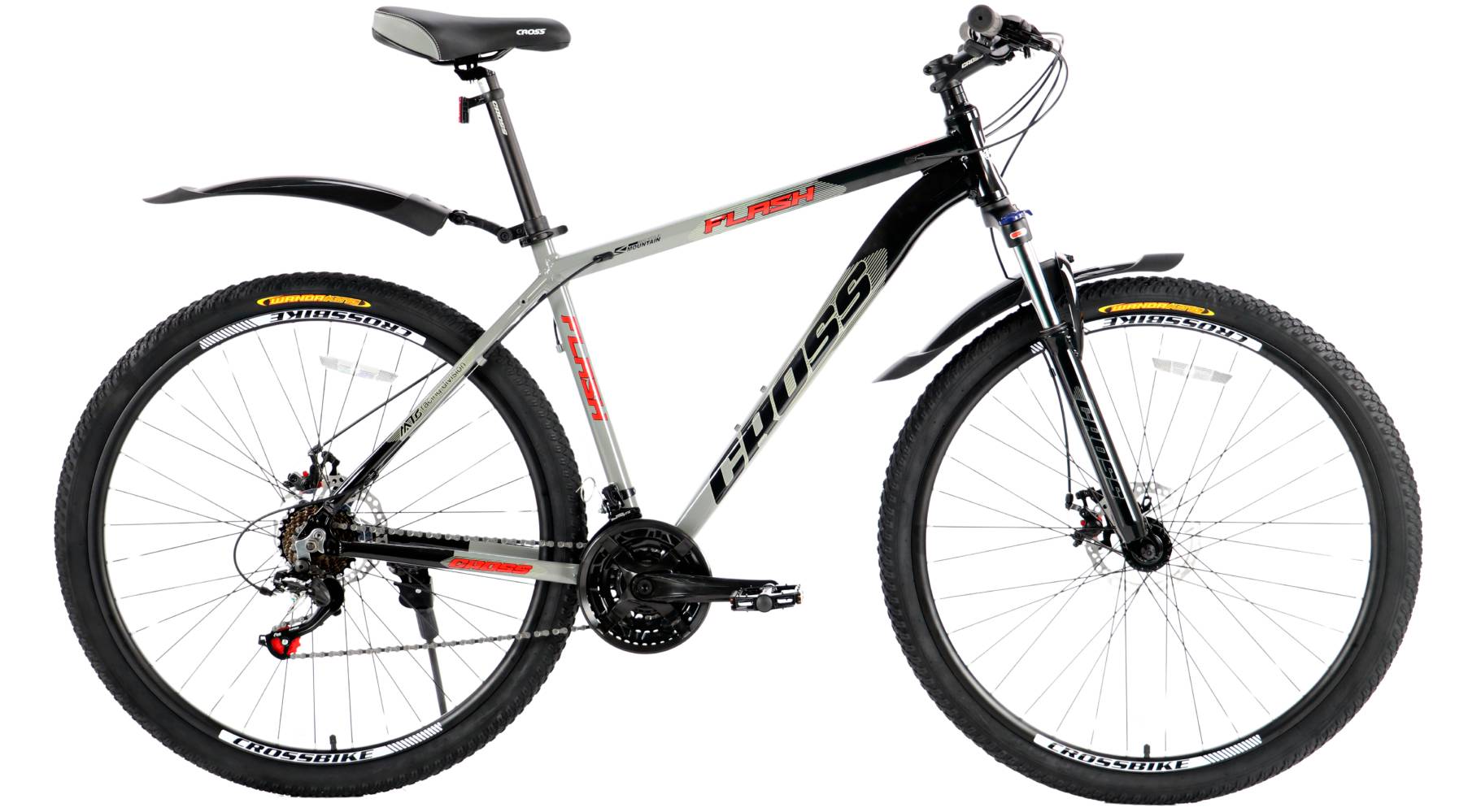 Фотография Велосипед Cross Flash 29", размер L рама 19.5" (2024), Серо-черный