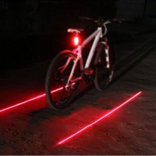 Фотографія Ліхтар задній JY-2LA, 5 Led акумулятор, лазер, USB 2