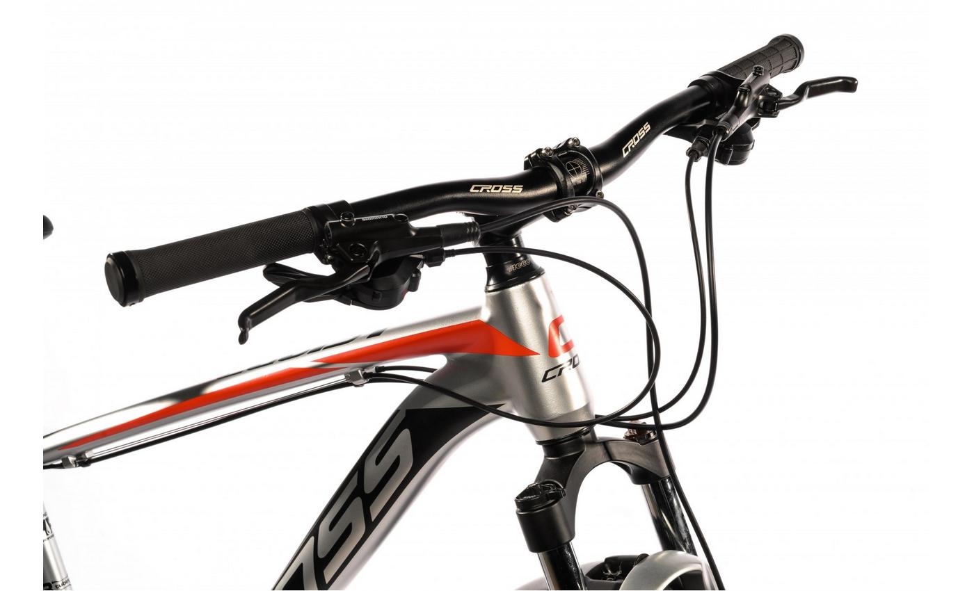 Фотографія Велосипед Cross Egoist V1.0 29" розмір М рама 18 2022 Сірий-Червоний 3