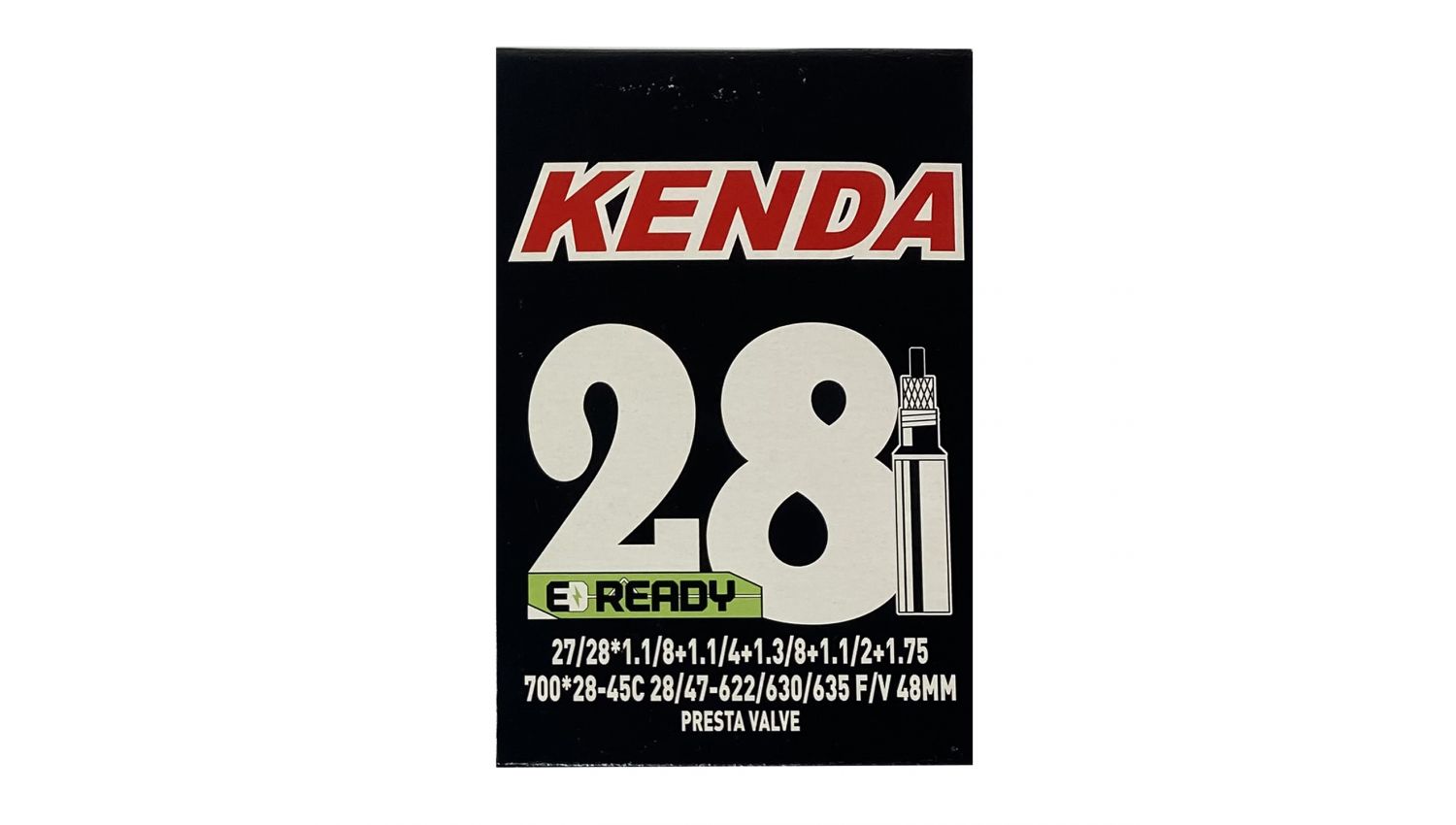 Камера KENDA 27/28 700x28-45C, F/V-48мм, 28/47-622/630/635, у коробці 2 Камера KENDA 27/28 700x28-45C, F/V-48мм, 28/47-622/630/635, у коробці 2