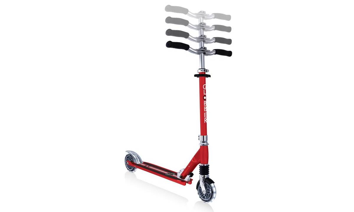 Самокат GLOBBER FLOW ELEMENT COMFORT LIGHTS, червоний, колеса з підсвічуванням, 5+ 3