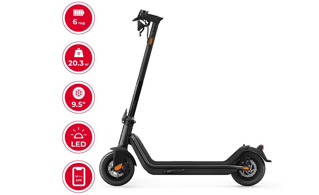 Электросамокат NIU KQi3 Pro 9.5", 350(700)W, 10.4Ah, App, черный 16