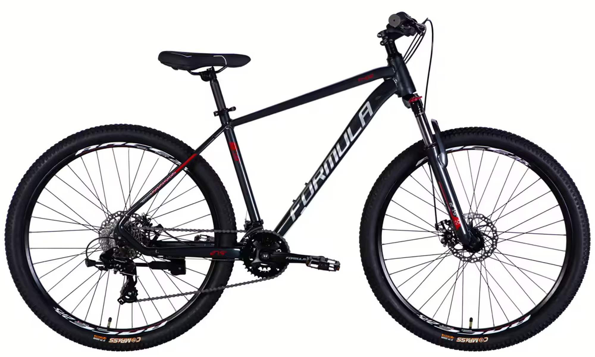 Велосипед Formula THOR DD CS 27.5", размер  M, рама 18", год 2026, черный с серебристым 