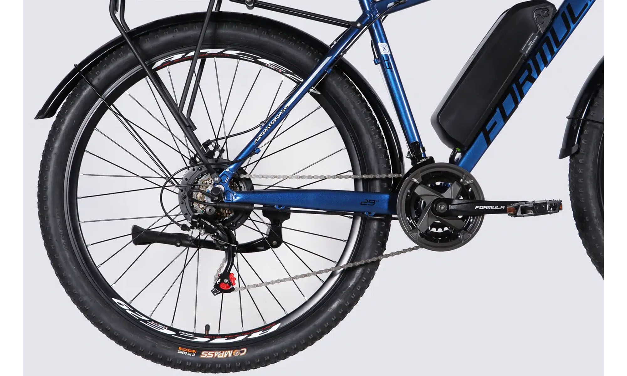 Велосипед с электроприводом Formula eMOTION PLUS DD FR 29", размер L, рама-19", 48B, 15А*ч, 500Вт, год 2026, сине-черный 2