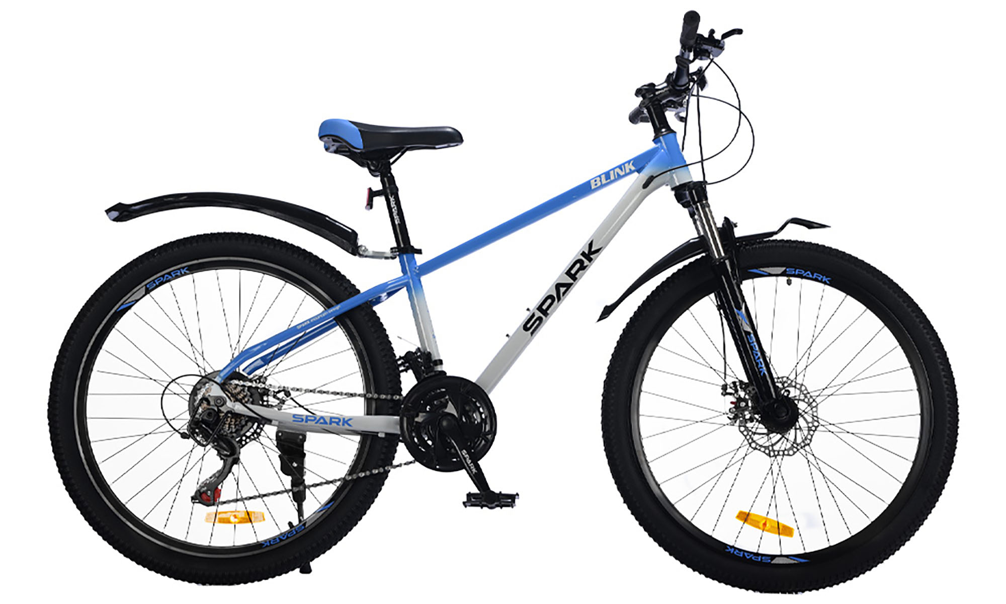 Велосипед SPARK BLINK 26", размер XS, рама 13", год 2026, синий с серым 