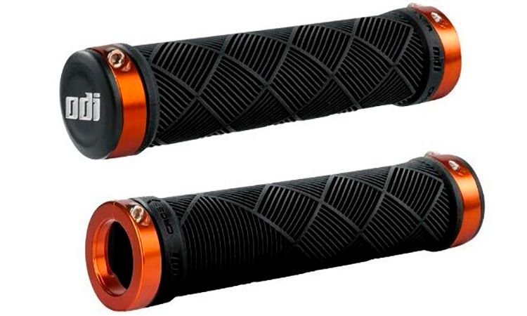 Фотография Грипсы ODI Cross Trainer MTB Lock-On Bonus Pack с замками  Черно-оранжевый