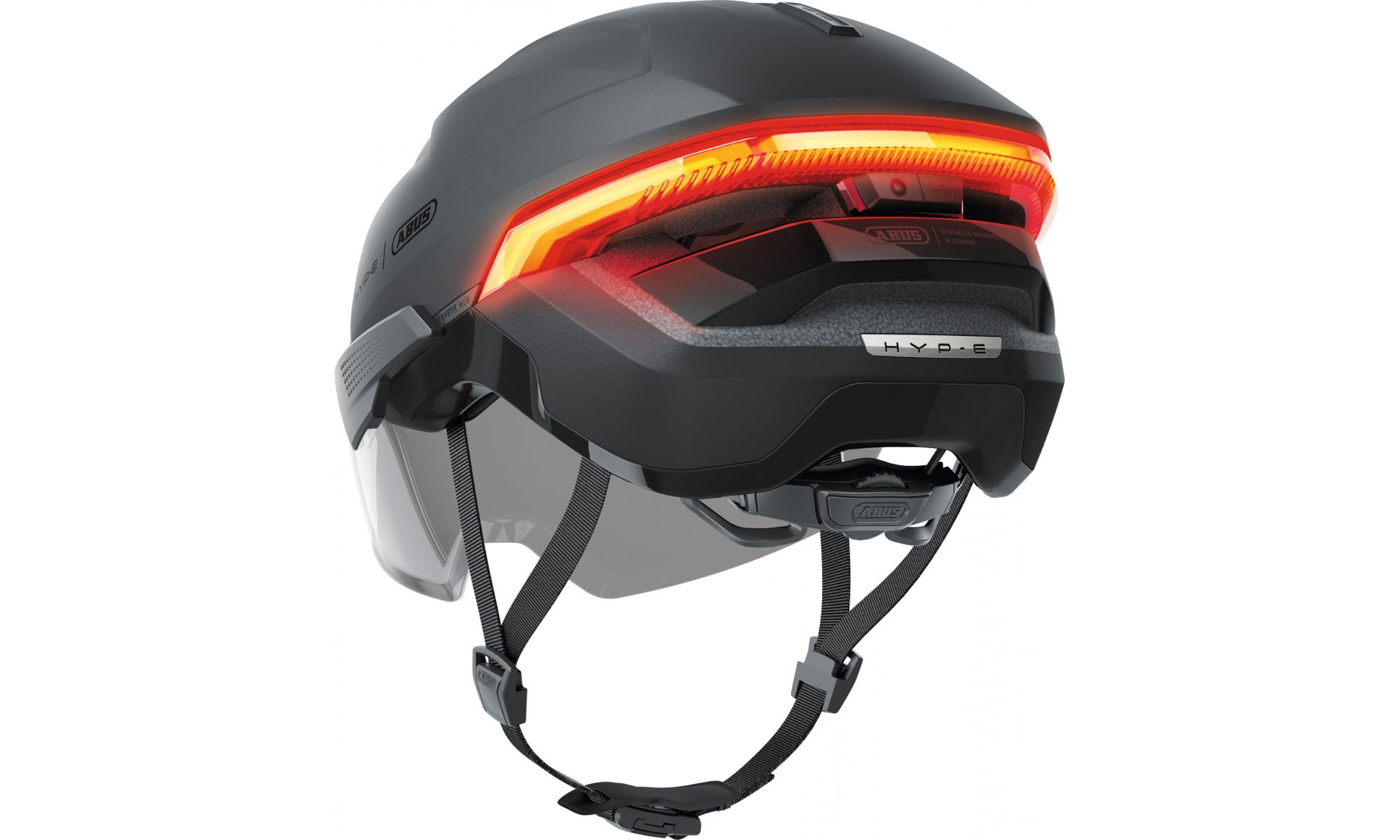 Велошлем ABUS HYP-E BL.ACE, размер L (57-61), титановый серый 5 Велошлем ABUS HYP-E BL.ACE, размер L (57-61), титановый серый 5