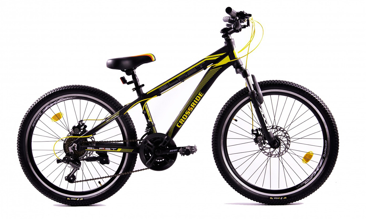 Фотография Велосипед CROSSRIDE AL BLAST 24"  Черно-желтый