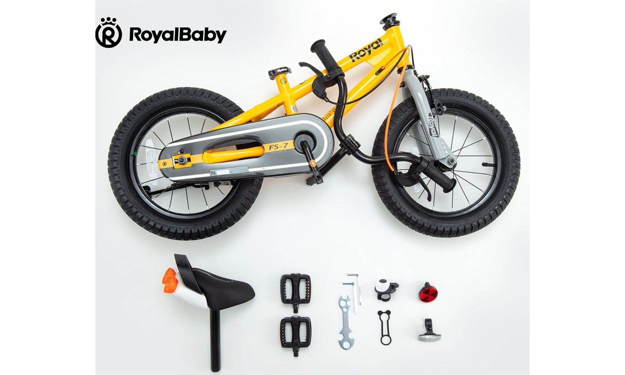 Велосипед RoyalBaby FREESTYLE 7TH 16", OFFICIAL UA, желтый 2