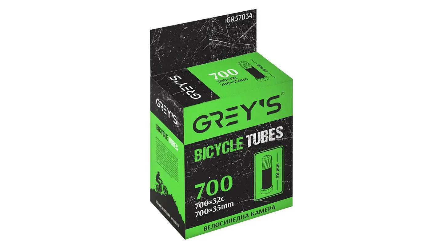 Камера велосипедна Grey's 700c (700x32c) AV 48mm 