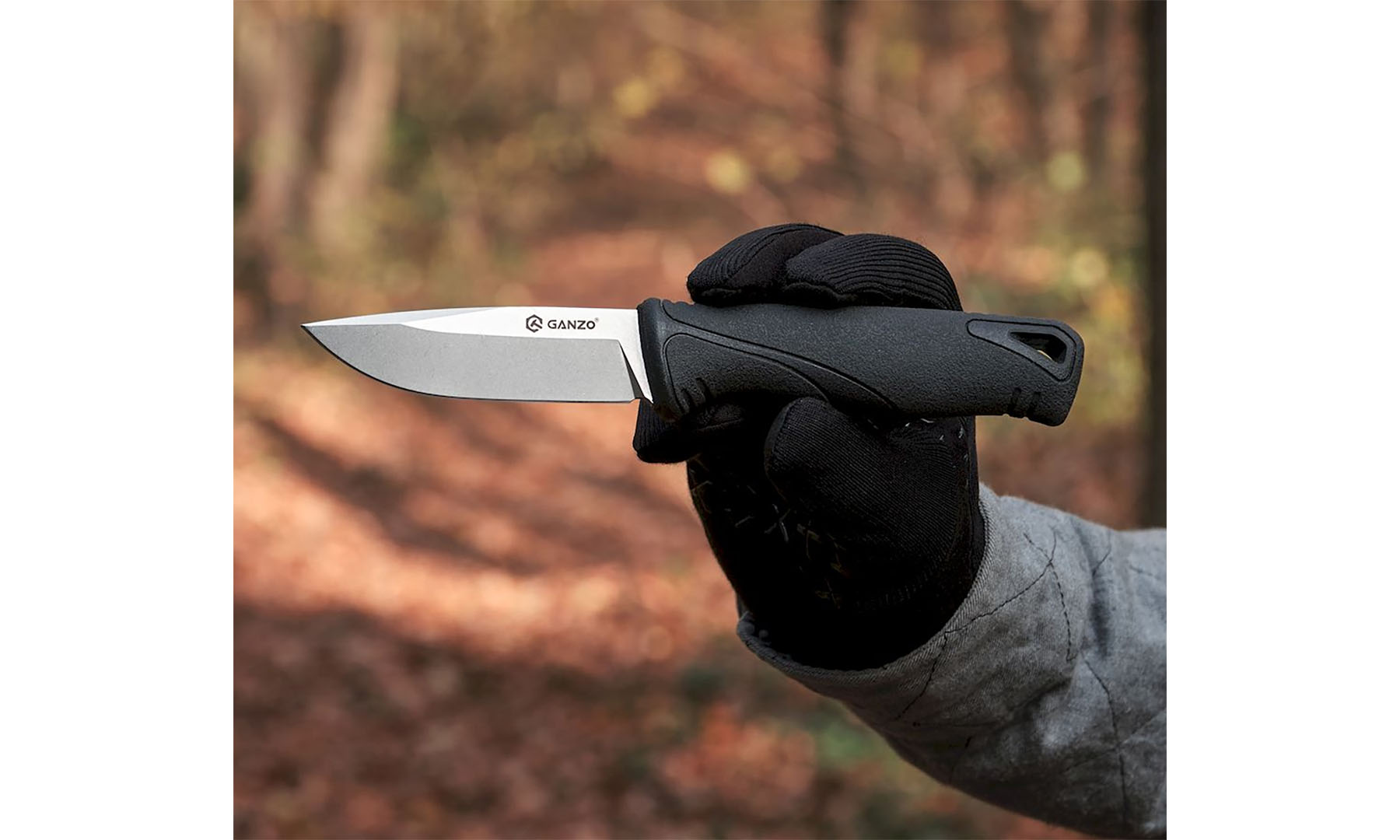 Нож Ganzo G807-BK черный с ножнами 5