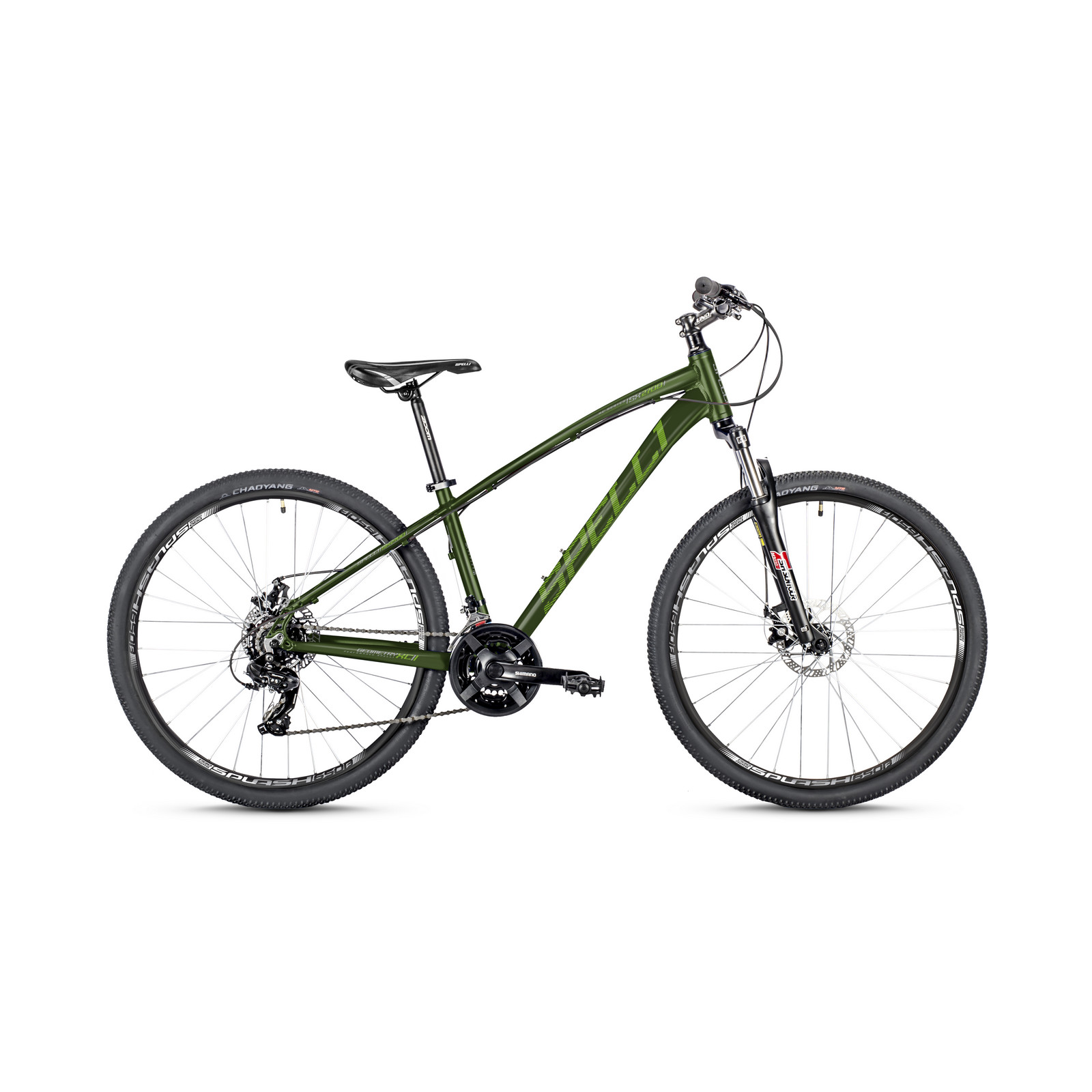 Фотография Велосипед Spelli SX-2700 27.5" 650B размер L рама 19" (2023), Зелено-серый