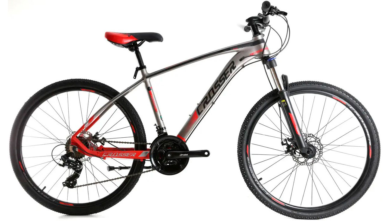 Фотография Велосипед Crosser X880 3х7 29" размер М рама 17 2021 Серо-красный