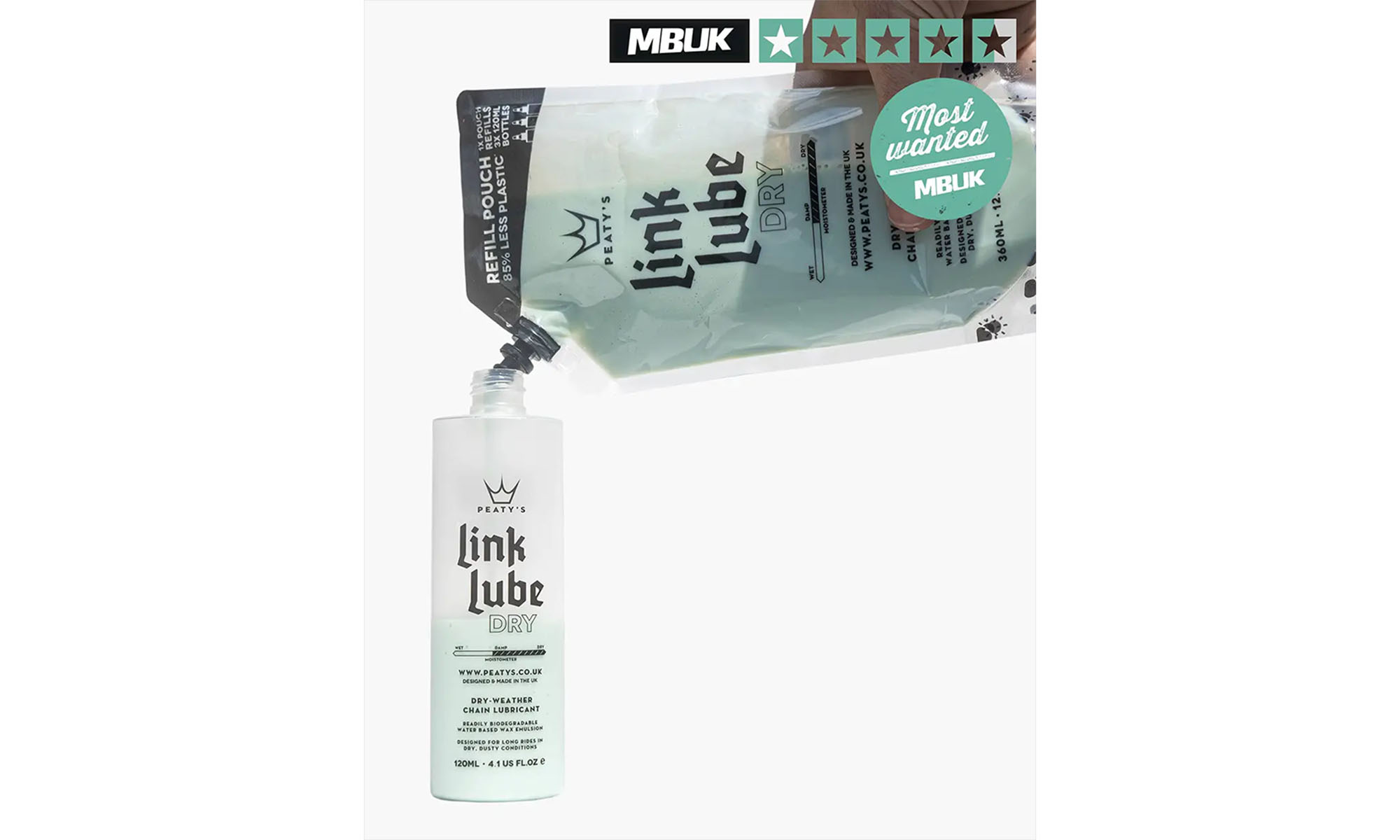 Смазка для цепи Peaty's LinkLube Dry, 360ml 2 Смазка для цепи Peaty's LinkLube Dry, 360ml 2