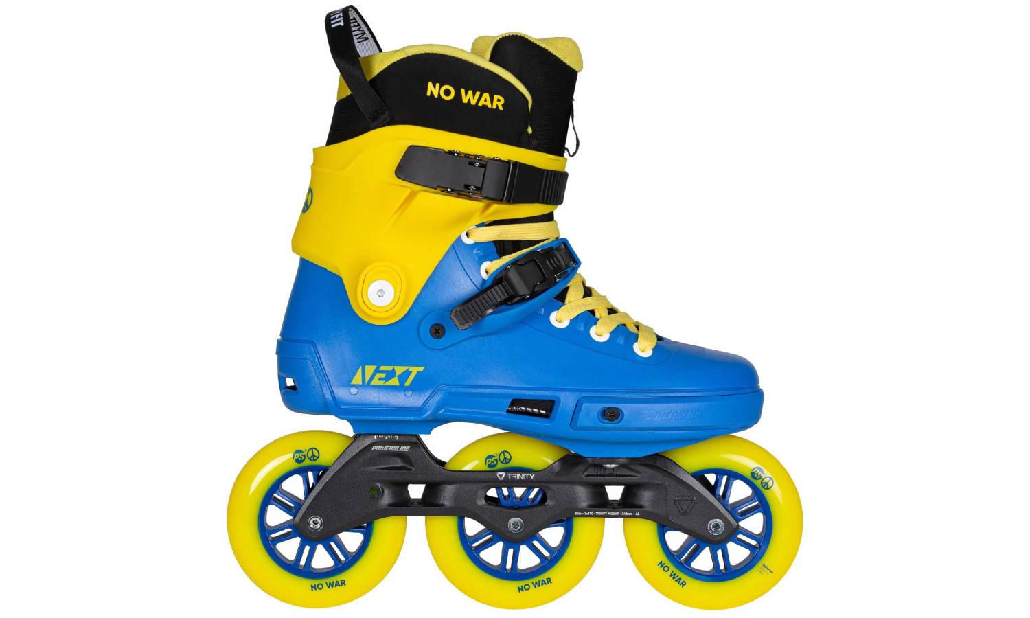 Ролики POWERSLIDE Next NO WAR 110 размер 40,0-41,0 желто-синий 