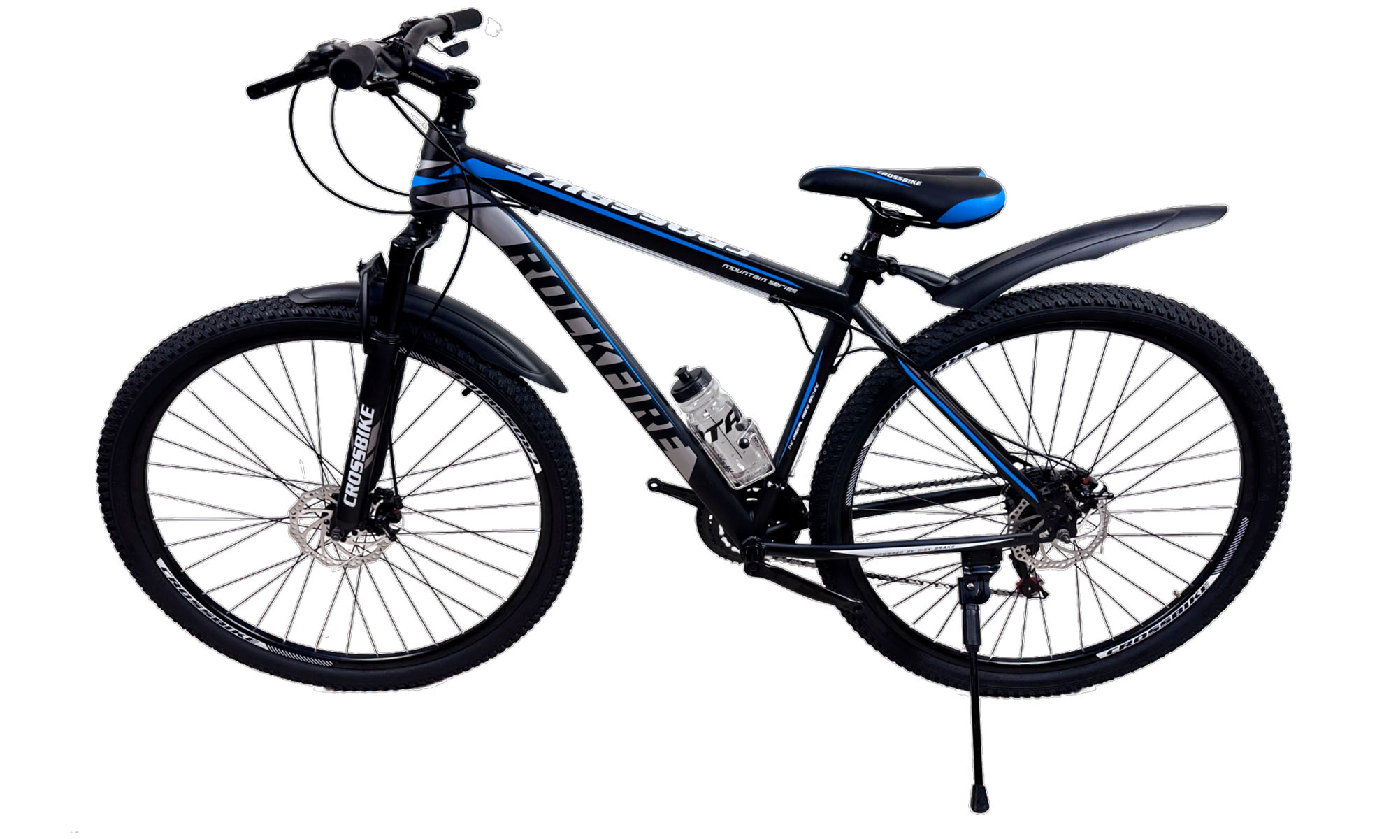 Велосипед CrossBike Rockfire 29", размер L, рама 19", год 2026, Черный-Синий 2