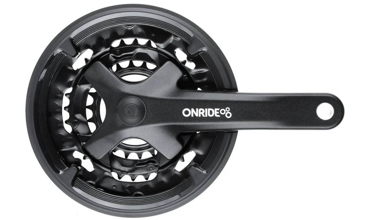 Комплект шатунов ONRIDE Trio 920P, под квадрат, 175 мм, 44-32-22Т, на 9 ск., черный 