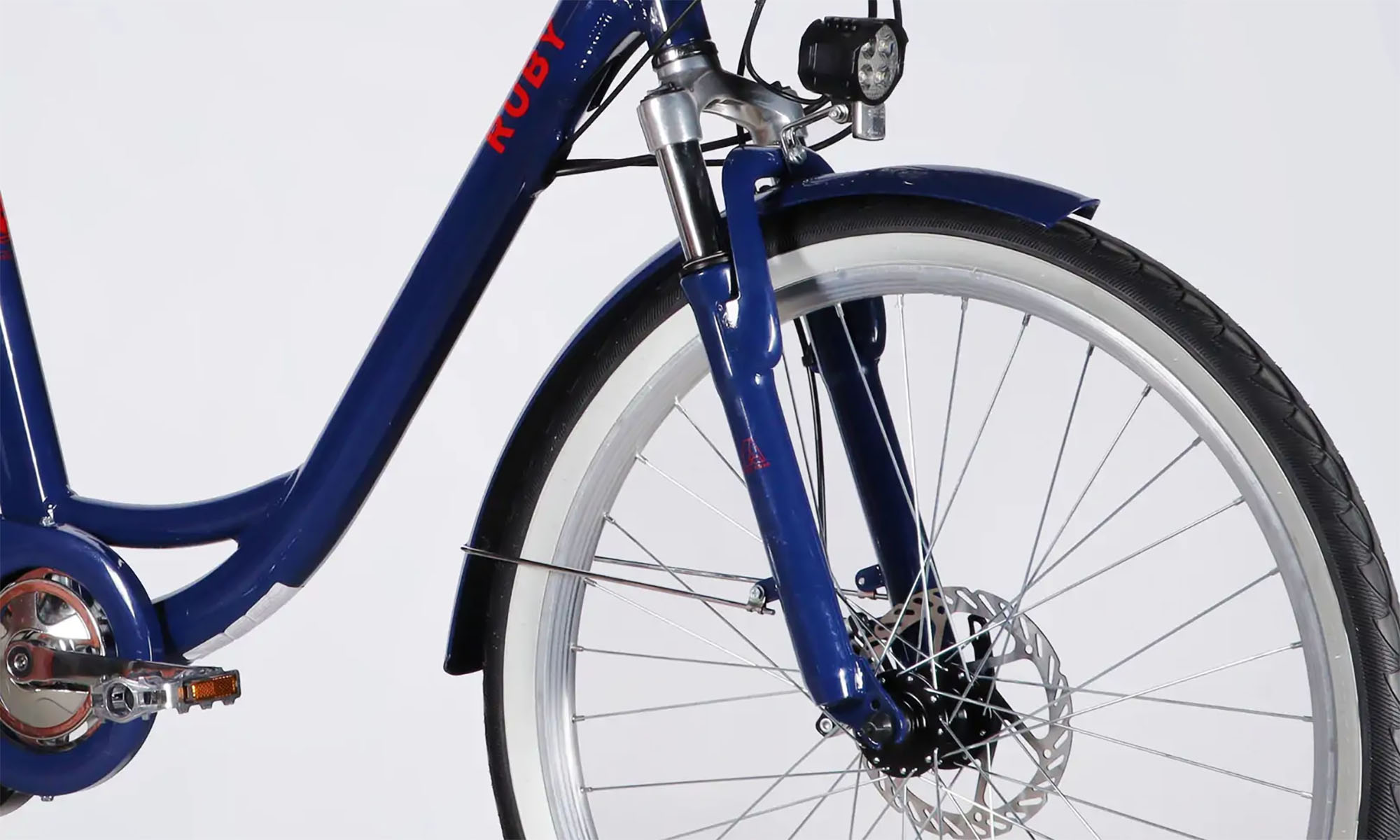 Велосипед з електроприводом Dorozhnik eRUBY DD FR 26", розмір M, рама-17", 36B, 13А*г, 500Вт, рік 2026, темно-синій 5