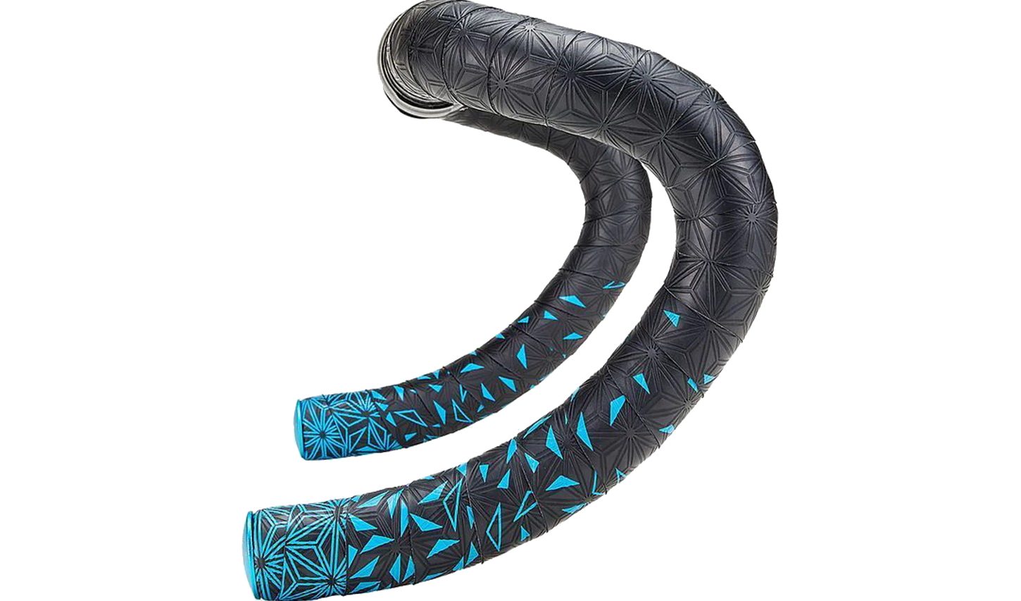 Обмотка на руль Specialized SUPER STICKY KUSH TAPE STAR FADE NEON BLU/ANO BLU PLUGS 