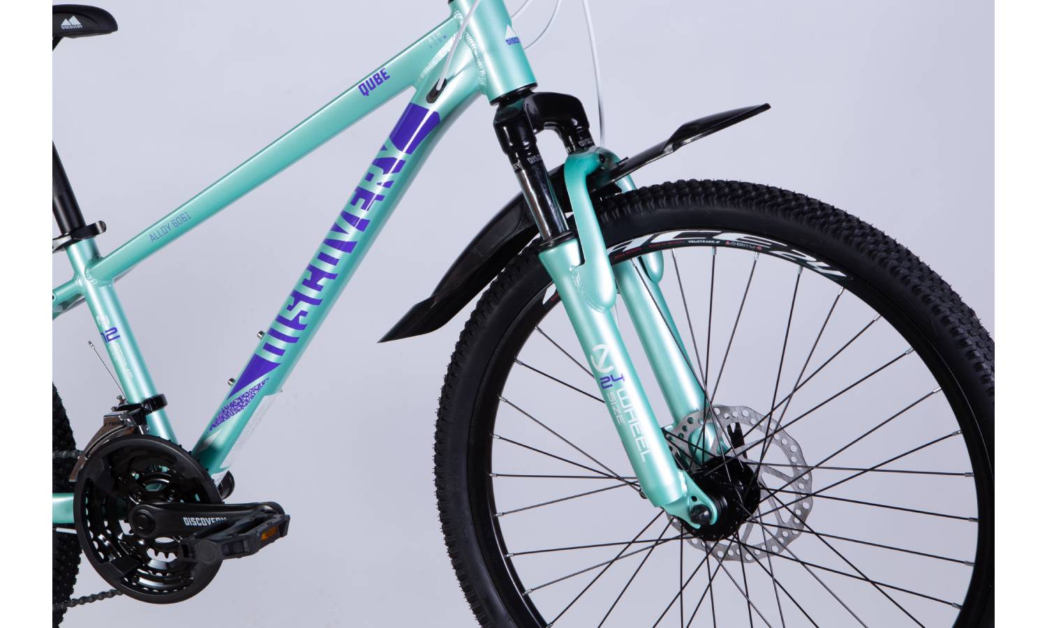 Велосипед Discovery QUBE DD CS 24" розмір XXS рама 11,5" 2025 бірюзовий 7