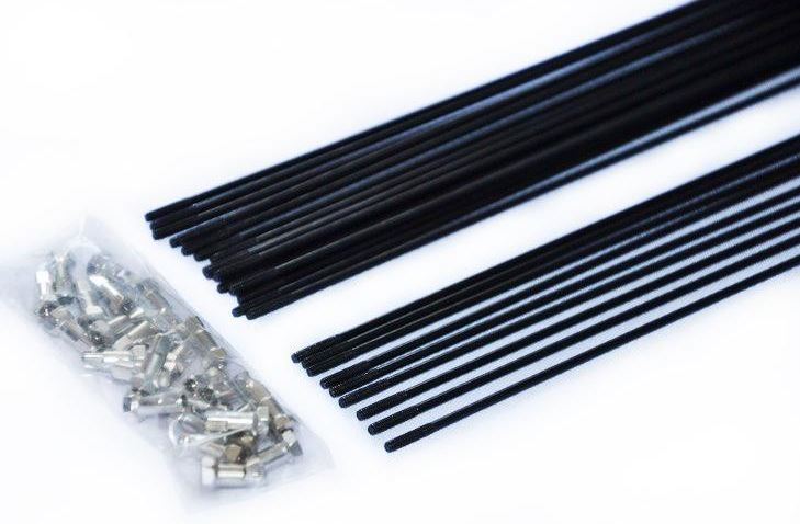 Задні спиці CAMPAGNOLO для коліс Khamsin Rear 284mm Black (kit 27pcs) Round 3