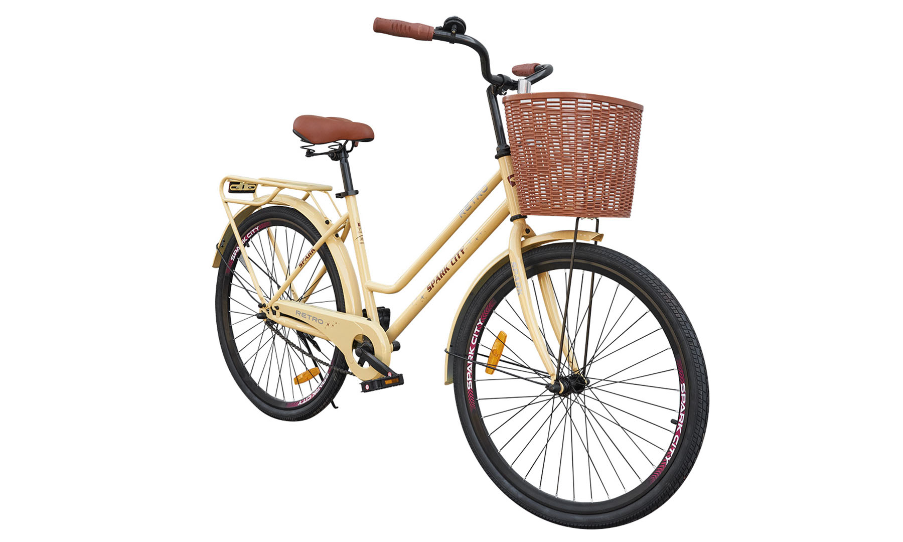 Велосипед SPARK CITY RETRO 28", размер рамы L (18"), желтый 7