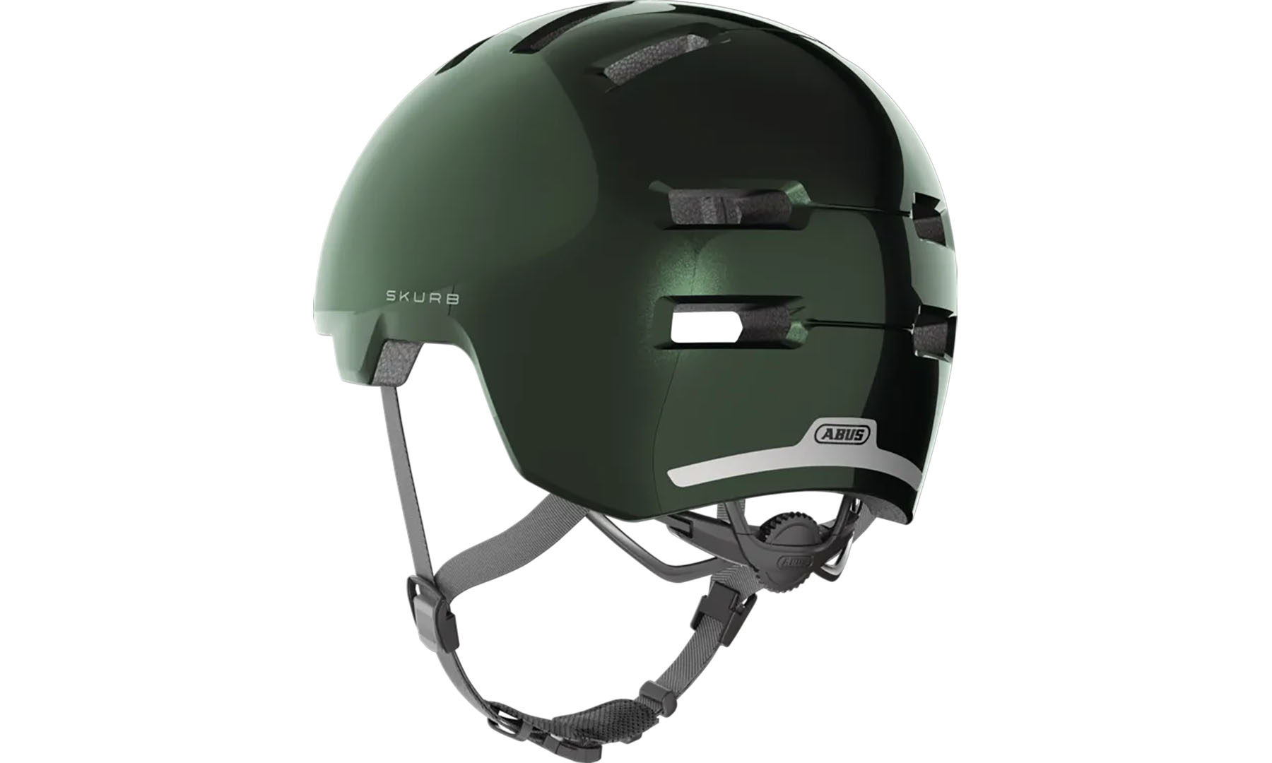 Велошлем ABUS SKURB moss green, размер S (52-56 см), темно-зеленый 4 Велошлем ABUS SKURB moss green, размер S (52-56 см), темно-зеленый 4