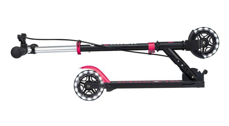 Самокат GLOBBER серії FLOW ELEMENT JUNIOR LIGHTS, чорно-рожевий, колеса з підсвічуванням, 3+ 8