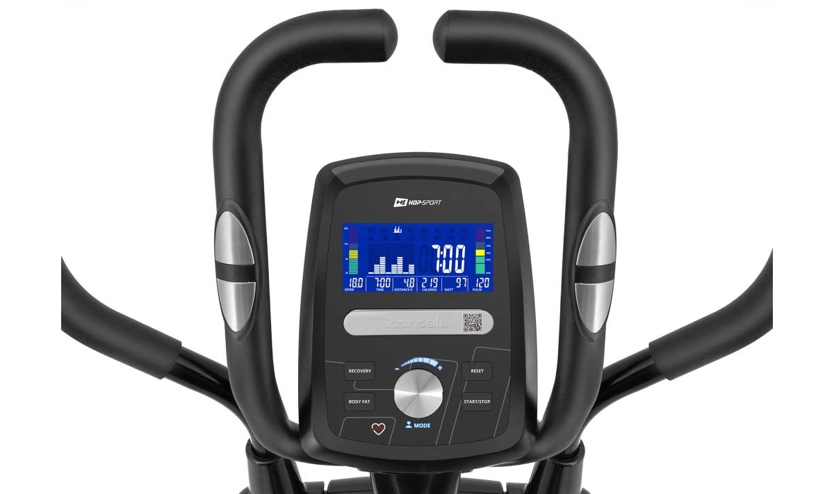 Орбітрек Hop-Sport HS-060C Blaze чорно-сріблястий iConsole+ мат (2020) 6