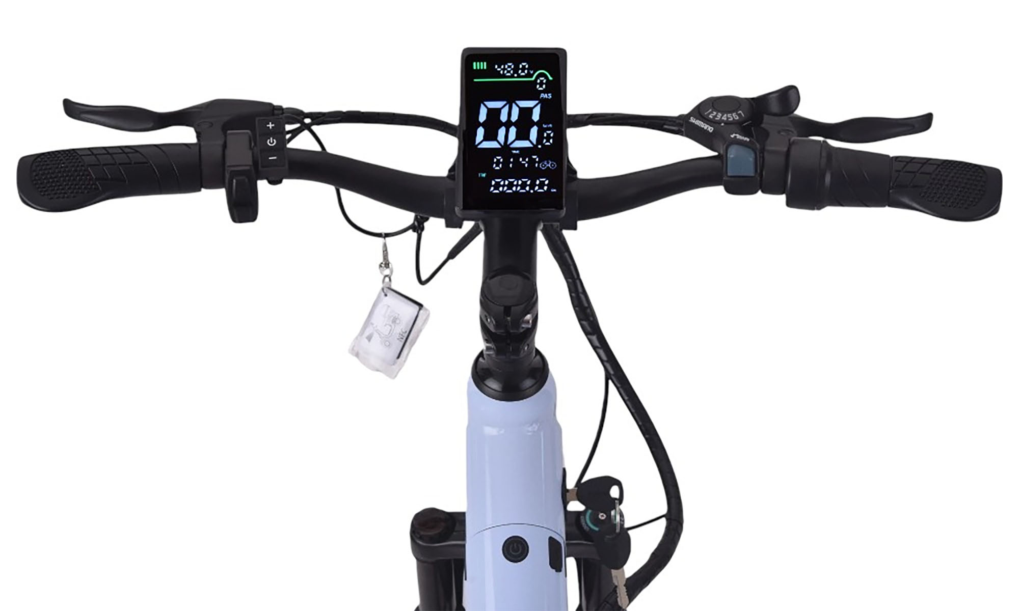 Велосипед с электромотором SPARK E-CITY EASY WAY 26", размер M, рама 17", 48V/500W/12,5Ah, год 2026, голубой 3