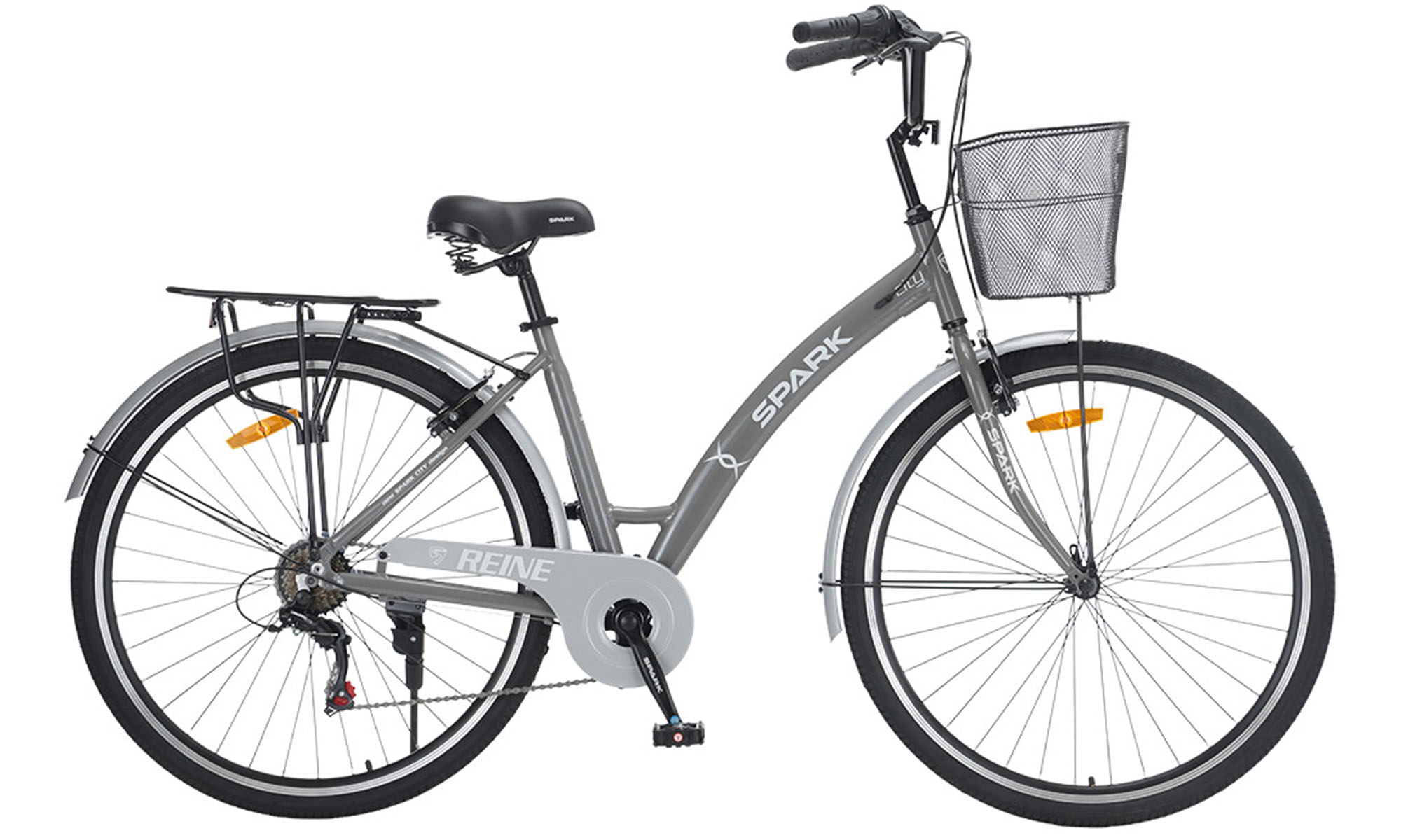 Велосипед SPARK CITY REINE 28", размер L, рама 18", год 2026, серый Велосипед SPARK CITY REINE 28", размер L, рама 18", год 2026, серый