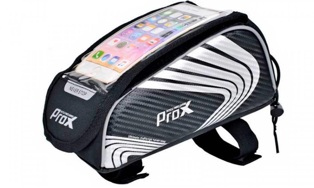 Фотографія Сумка на раму Prox Nevada 193 на смартфон 6,2", чорно-біла