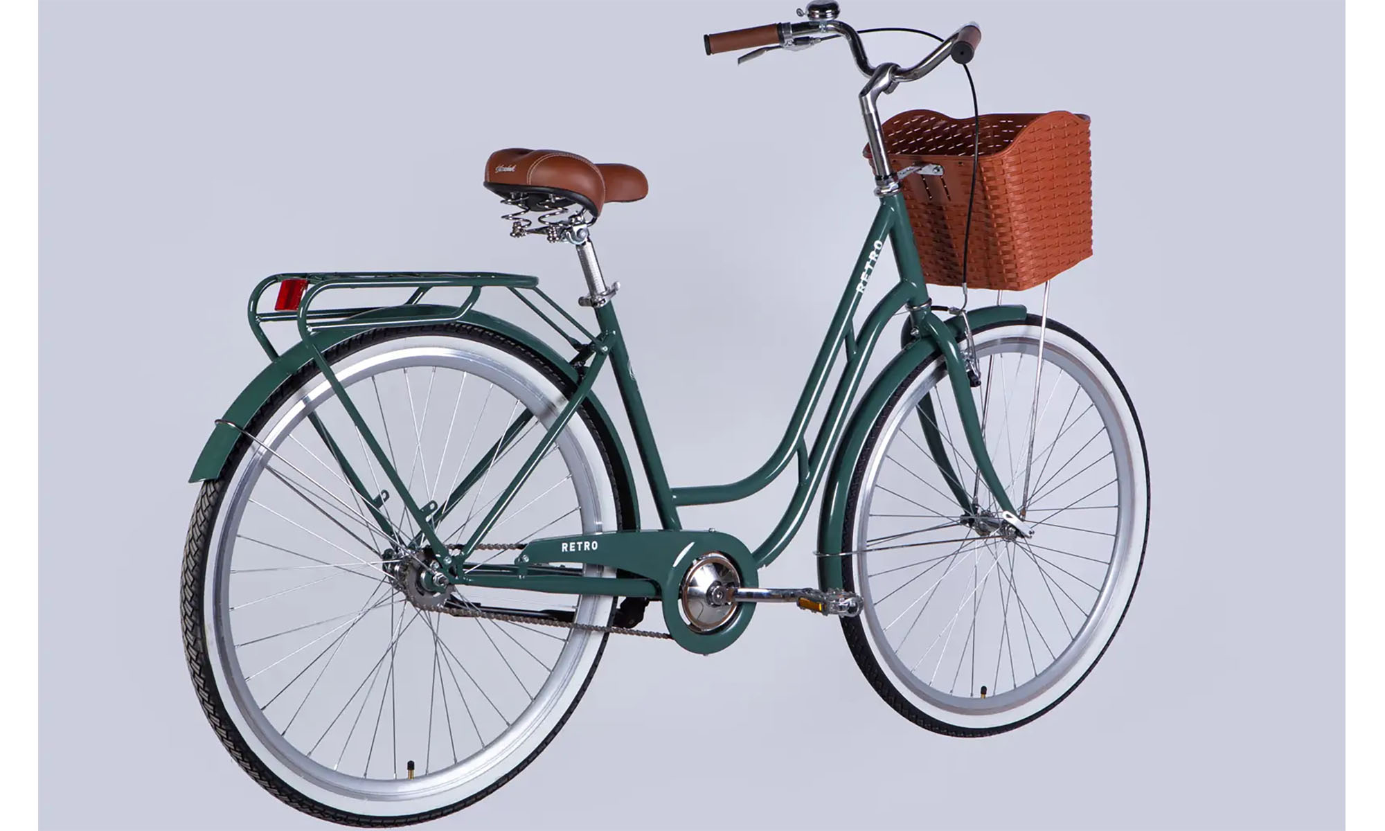 Велосипед Dorozhnik RETRO Velosteel 28", розмір L, рама-19", рік 2026, зелено-сірий 4