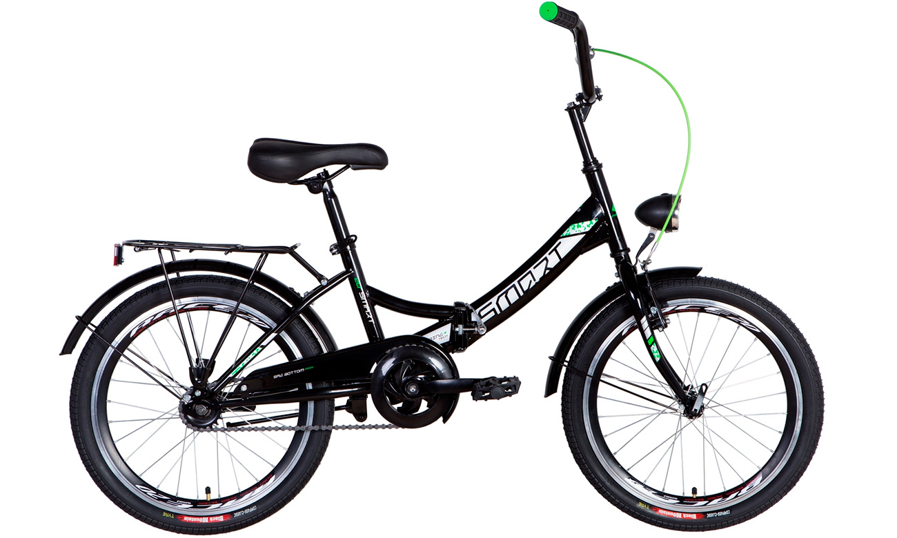 Фотография Велосипед Formula SMART Vbr с фонарём 20" (2021) 2021 Черно-зеленый