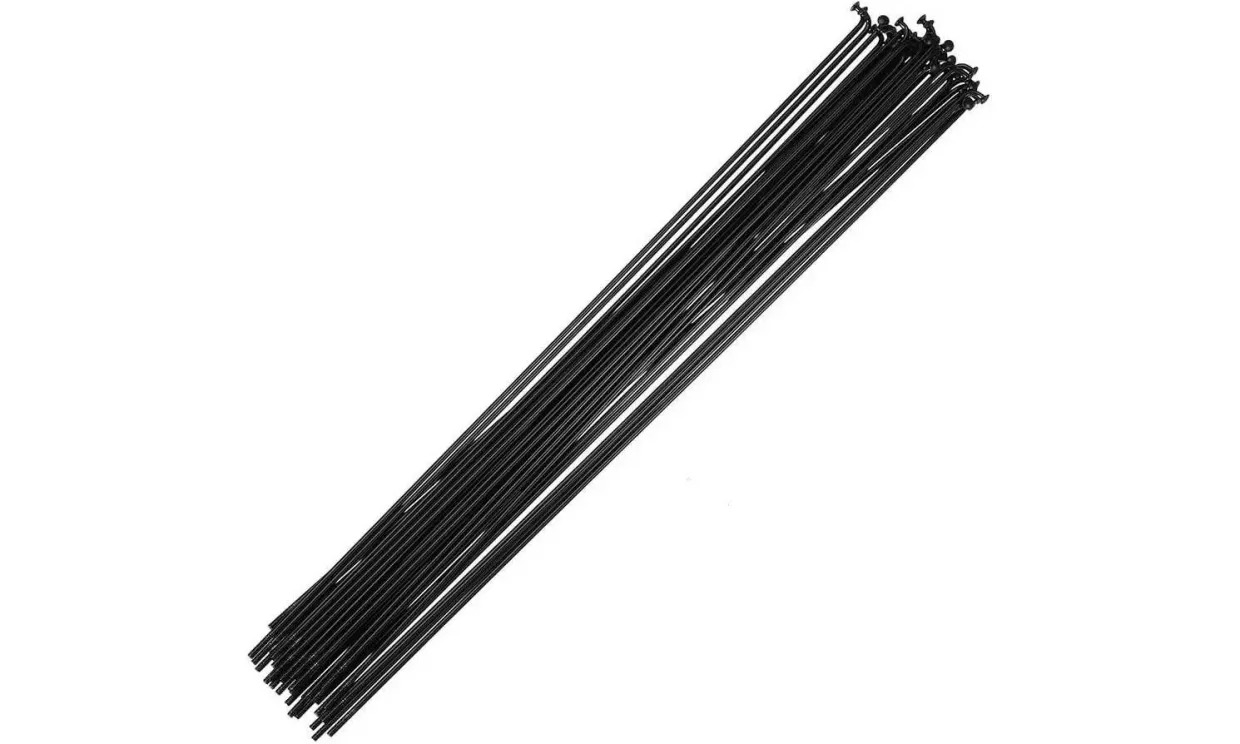 Спицы Remerx 14G, диаметр 2 мм, длина 268 мм, нержавеющая сталь, 100 шт., черный Спицы Remerx 14G, диаметр 2 мм, длина 268 мм, нержавеющая сталь, 100 шт., черный