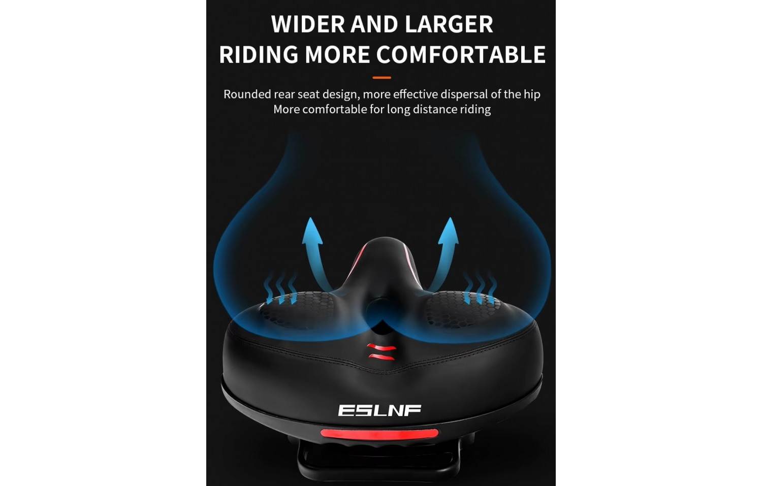 Сідло EsLNF PU O-Zone Wide чорний 2 Сідло EsLNF PU O-Zone Wide чорний 2