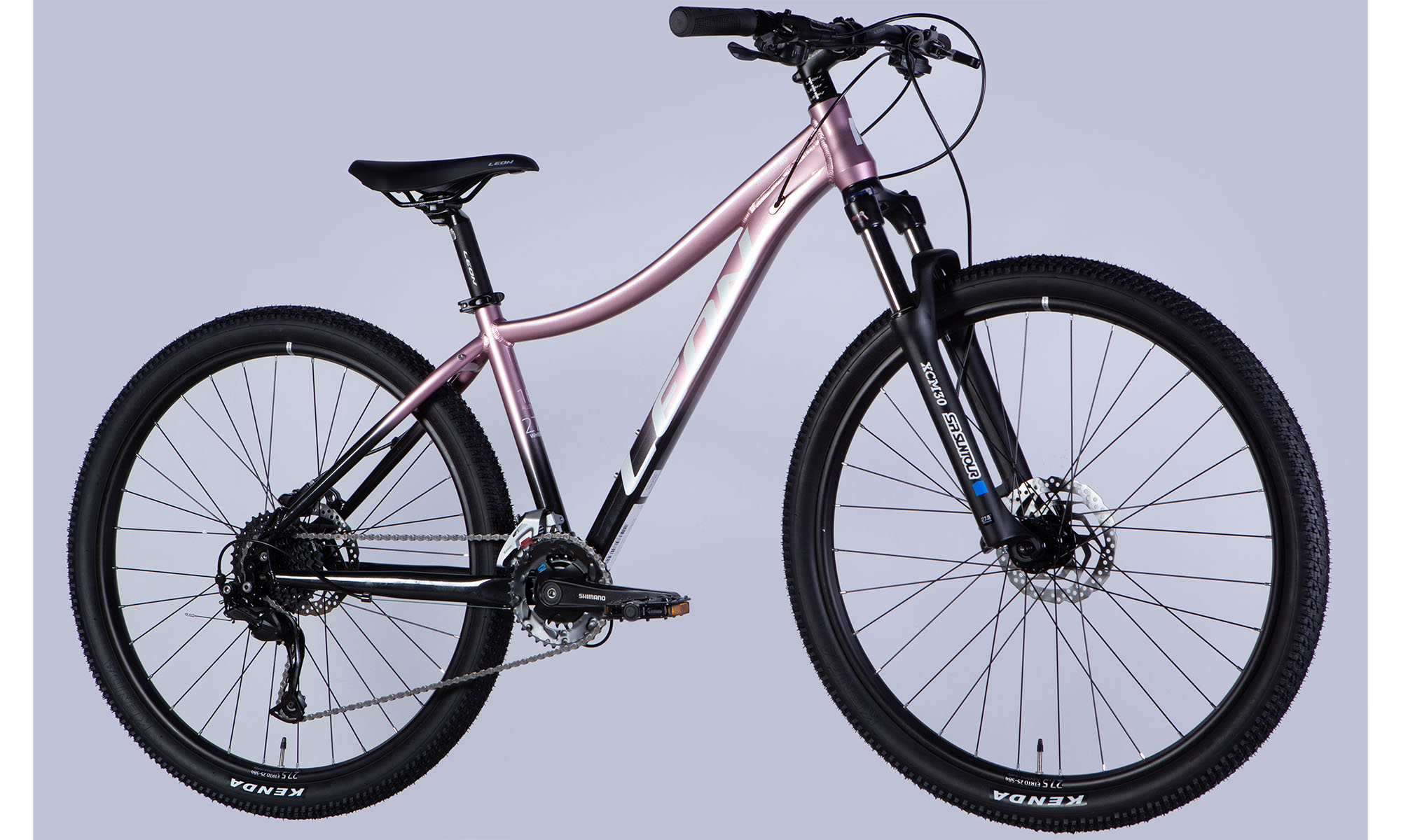 Велосипед Leon XC LADY 80 HDD 27,5", размер S, рама 16", 2025, розовый с черным  4