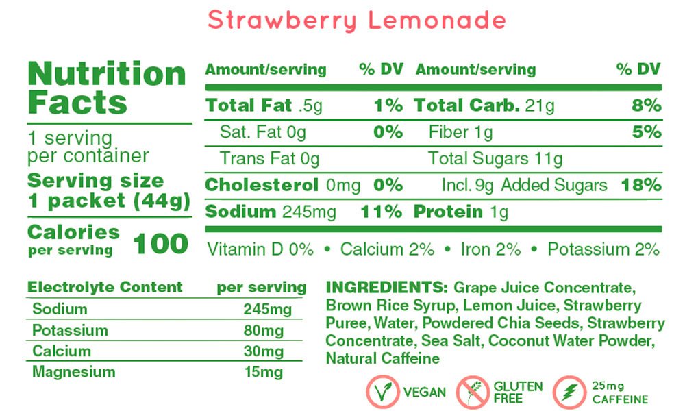 Гель энергетический HUMA Strawberry & Lemonade с электролитами и кофеином 42 г Лимонад-клубника 2