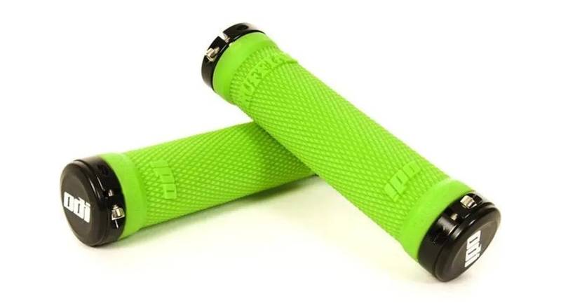 Грипсы ODI Ruffian MTB Lock-On Bonus Pack зеленые с черными замками Грипсы ODI Ruffian MTB Lock-On Bonus Pack зеленые с черными замками