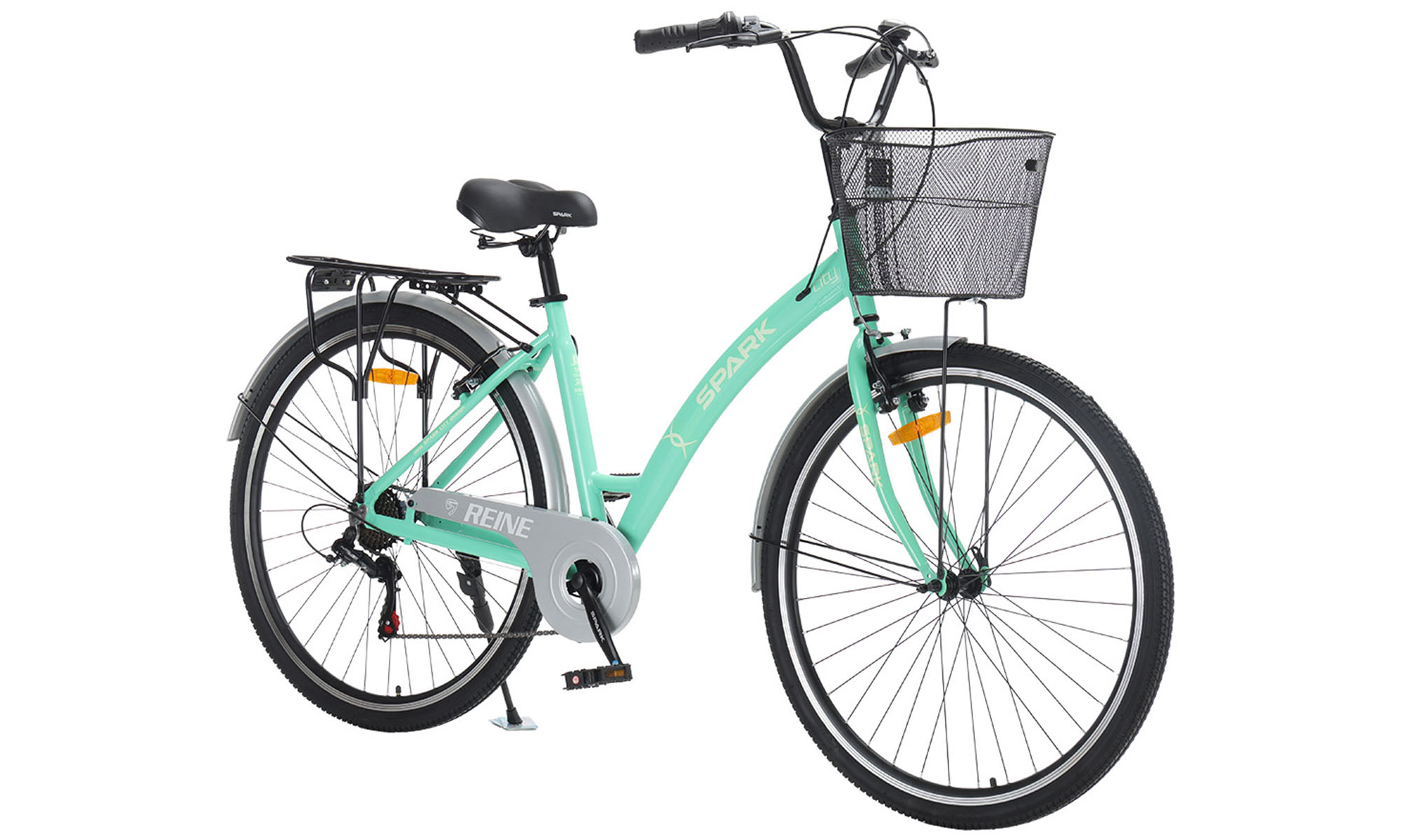 Велосипед SPARK CITY REINE 28", размер L, рама 18", год 2026, мятный 4