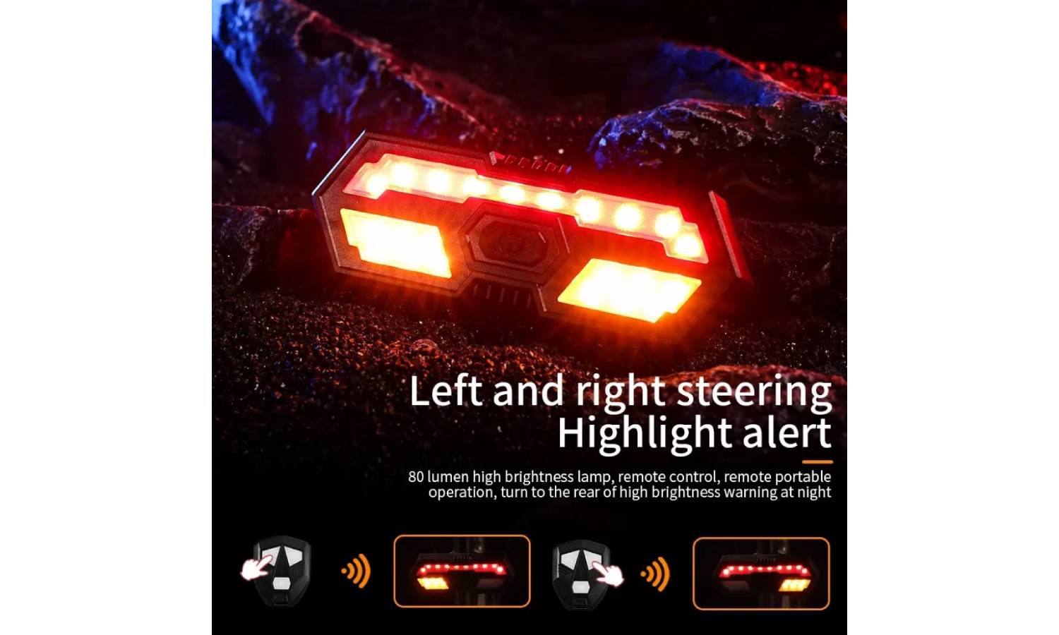 Задний фонарь DN с поворотами LY-5509 пульт USB 2