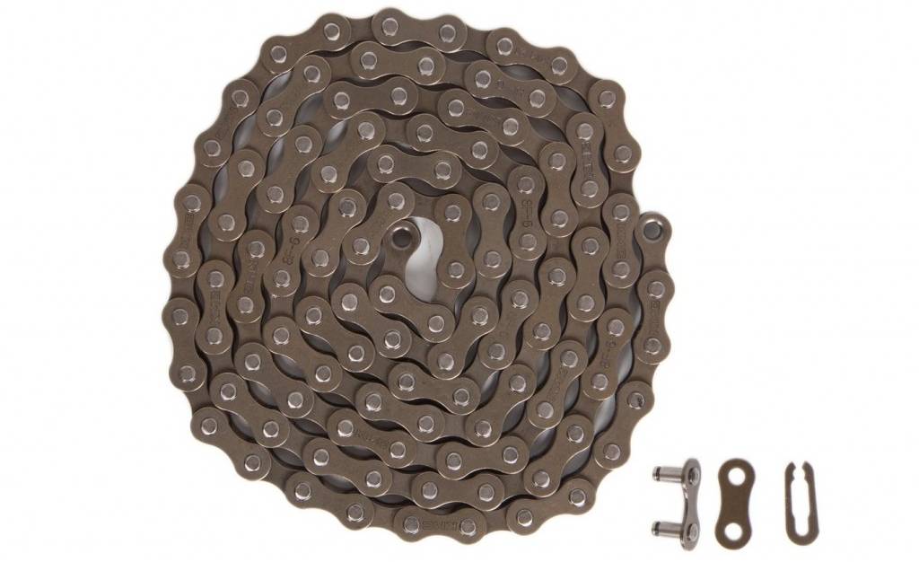 Цепь KMC S1 110 звеньев 1/2"X1/8" с замком коричневая 
